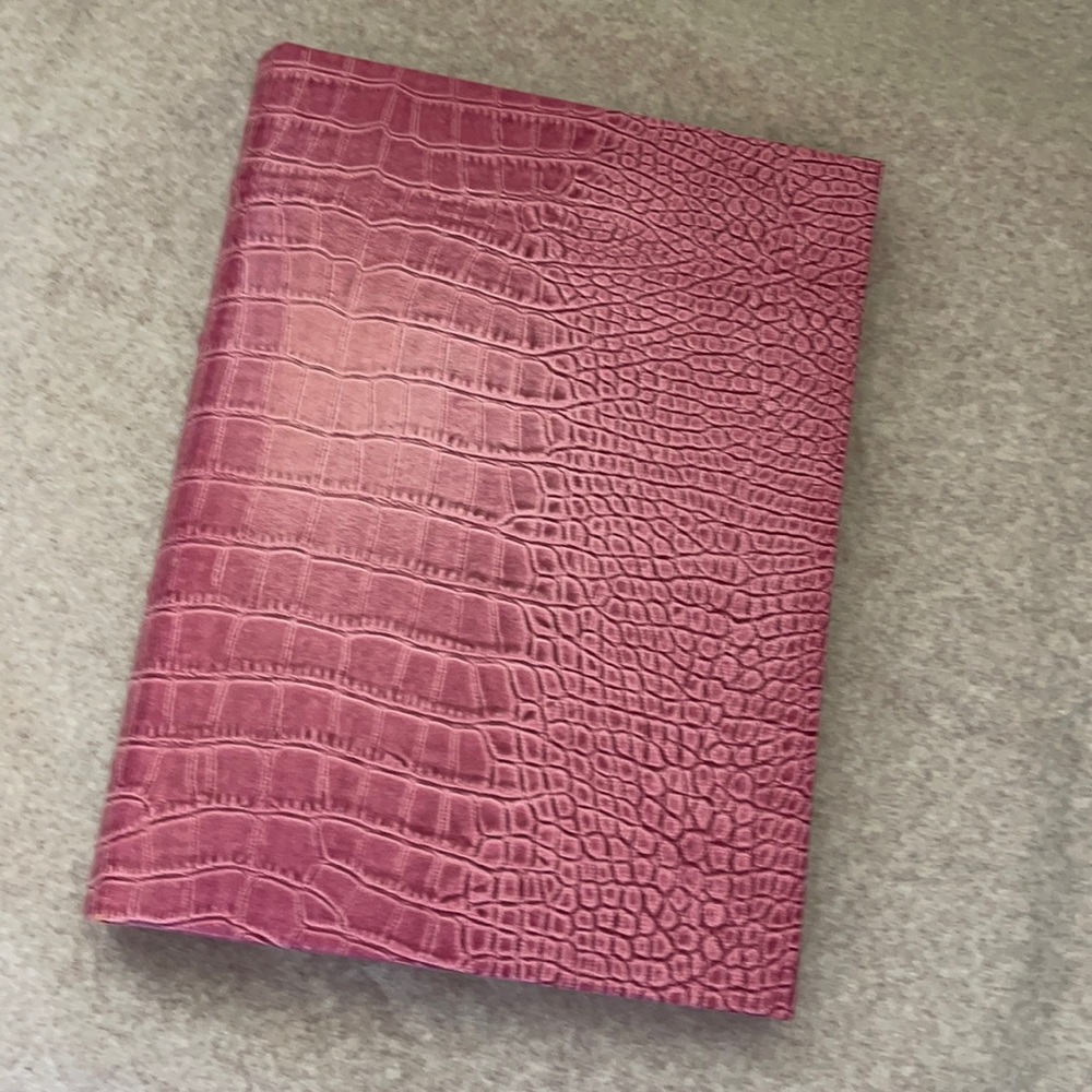 Pink leather phone book